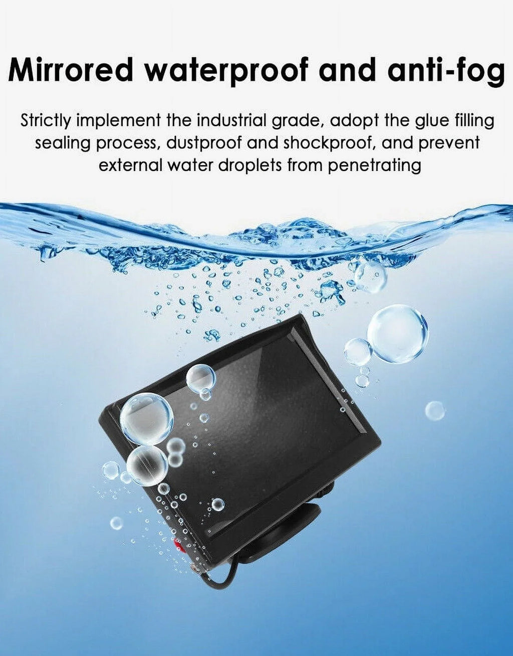 Monitor Wireless Backup Kit Vision Night Rear Waterproof Camera View KingFurt Car HD 5"