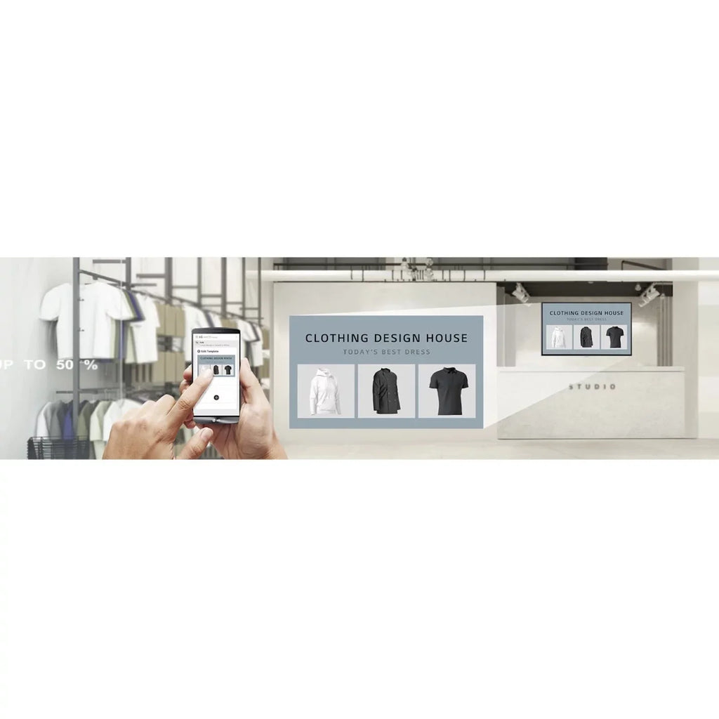 4K Display, LCD Signage Black Monitor 49\" LG Video