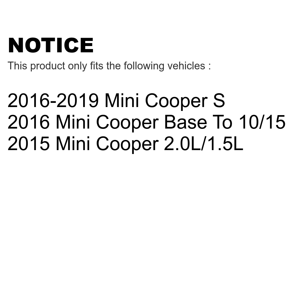Kit Mini Rotors For Drilled Transit Disc Coated Cooper Auto - Rear Ceramic KDC-100849 Pads Brake And Slotted