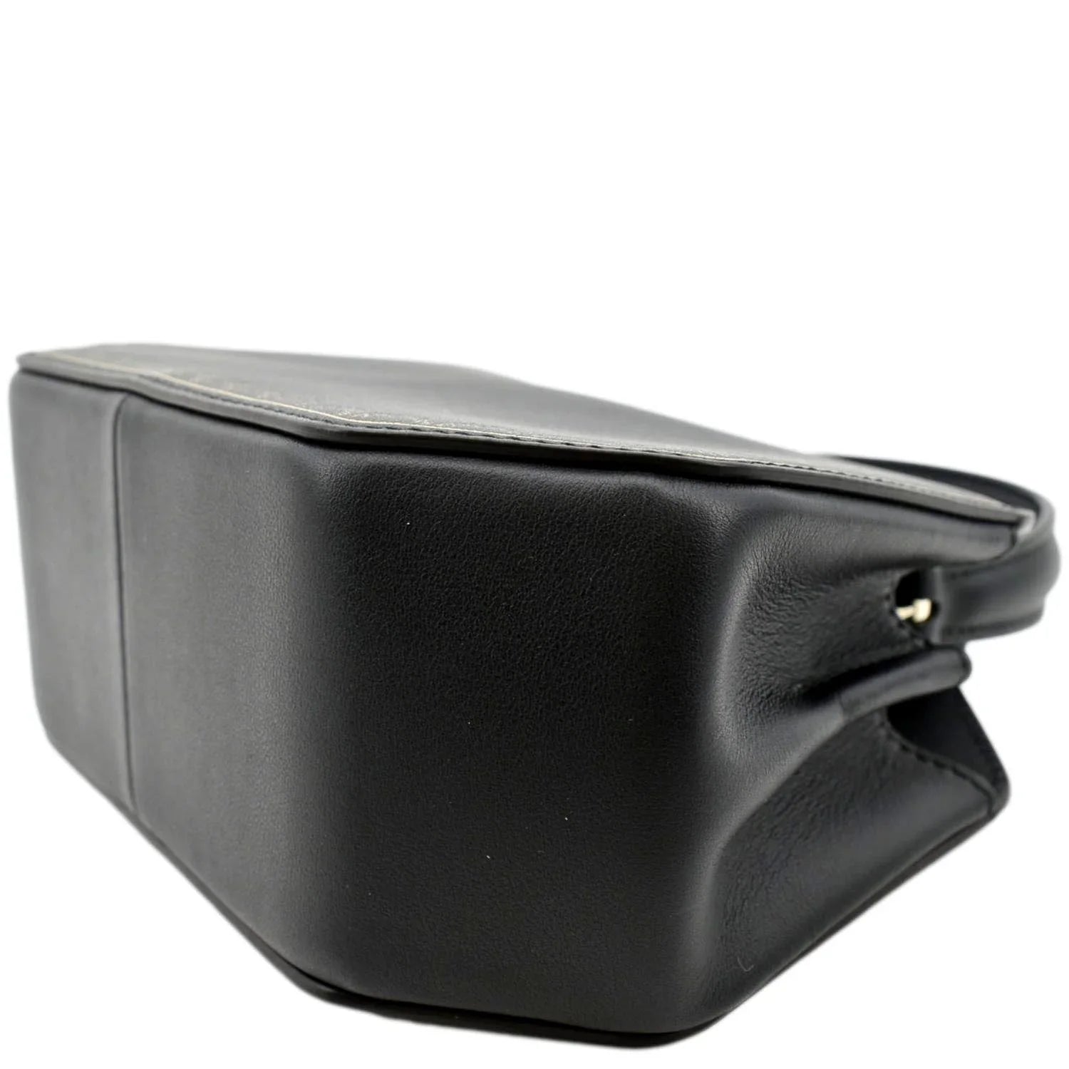 Handle Mini Top Black Guirlande Leather Bag Calfskin Pre-owned CARTIER Satchel