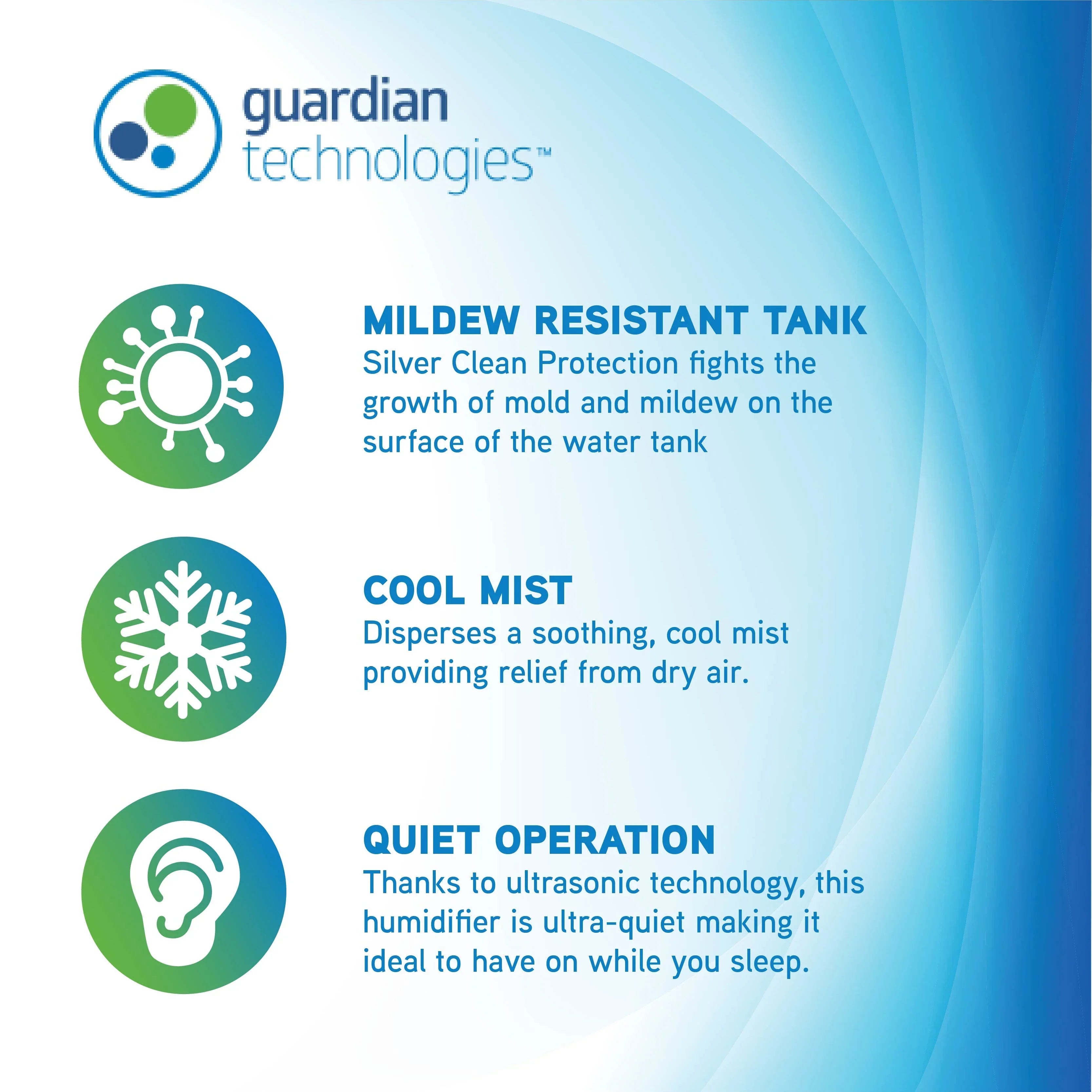 0.5 Ultrasonic PureGuardian Mist Humidifier H940AR with Tray, Cool Gallon, Aromatherapy 30-Hour,