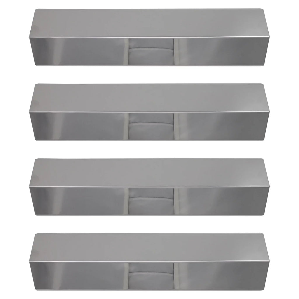 Tamer, 4-Pack Grill Flavorizer Shield BBQ 810-8410-F Deflector, Tent Bar, for Steel 15" - Vaporizer Cover Replacement Charmglow Barbeque Burner Heat Plate Parts Bar, Stainless Guard, Flame Compatible