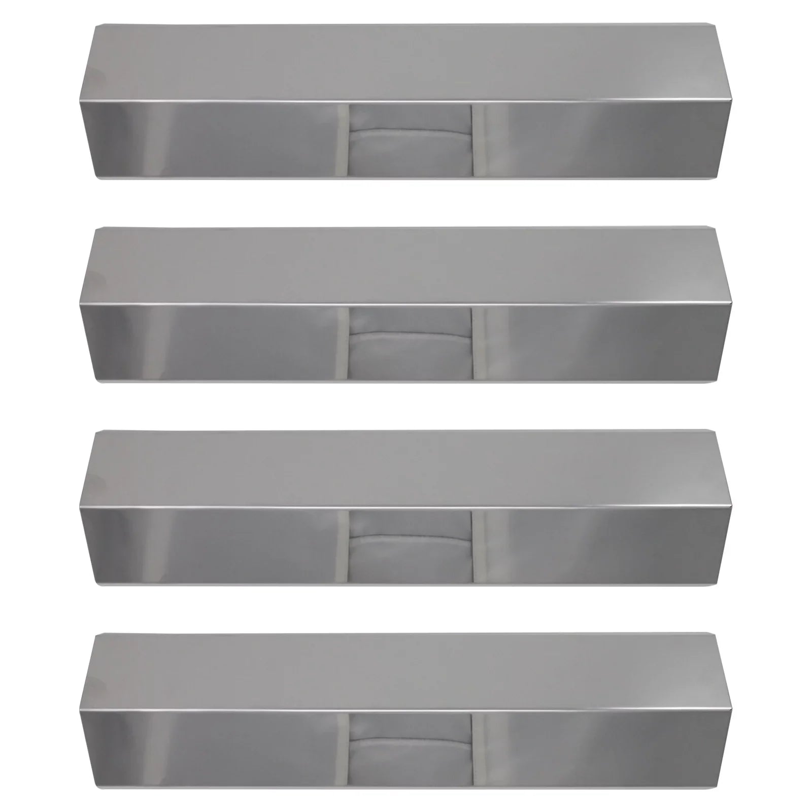 Tamer, 4-Pack Grill Flavorizer Shield BBQ 810-8410-F Deflector, Tent Bar, for Steel 15" - Vaporizer Cover Replacement Charmglow Barbeque Burner Heat Plate Parts Bar, Stainless Guard, Flame Compatible