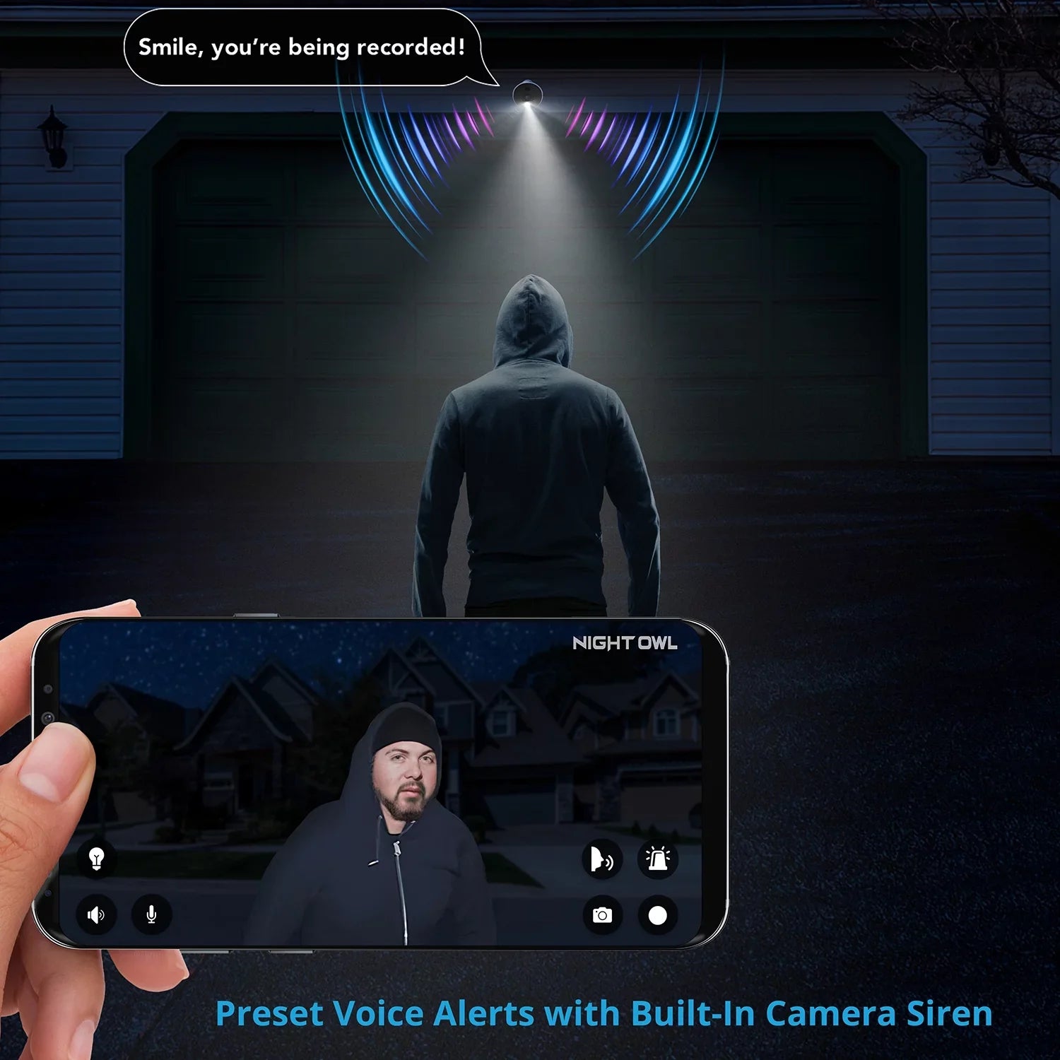 Audio with Wi-Fi IP Camera Owl HD 4K 2-Way Night