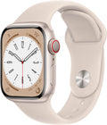 MNUX3LL/A Starlight 8 Series Apple 8 Sport Cell Band 41mm Watch Aluminum Gen Starlight (Refurbished) Restored