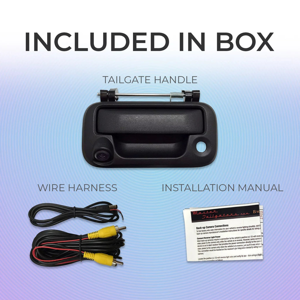 Tailgaters F150-F550 with Black Tailgate (05-16) Master Metal Ford for Backup Camera Handle