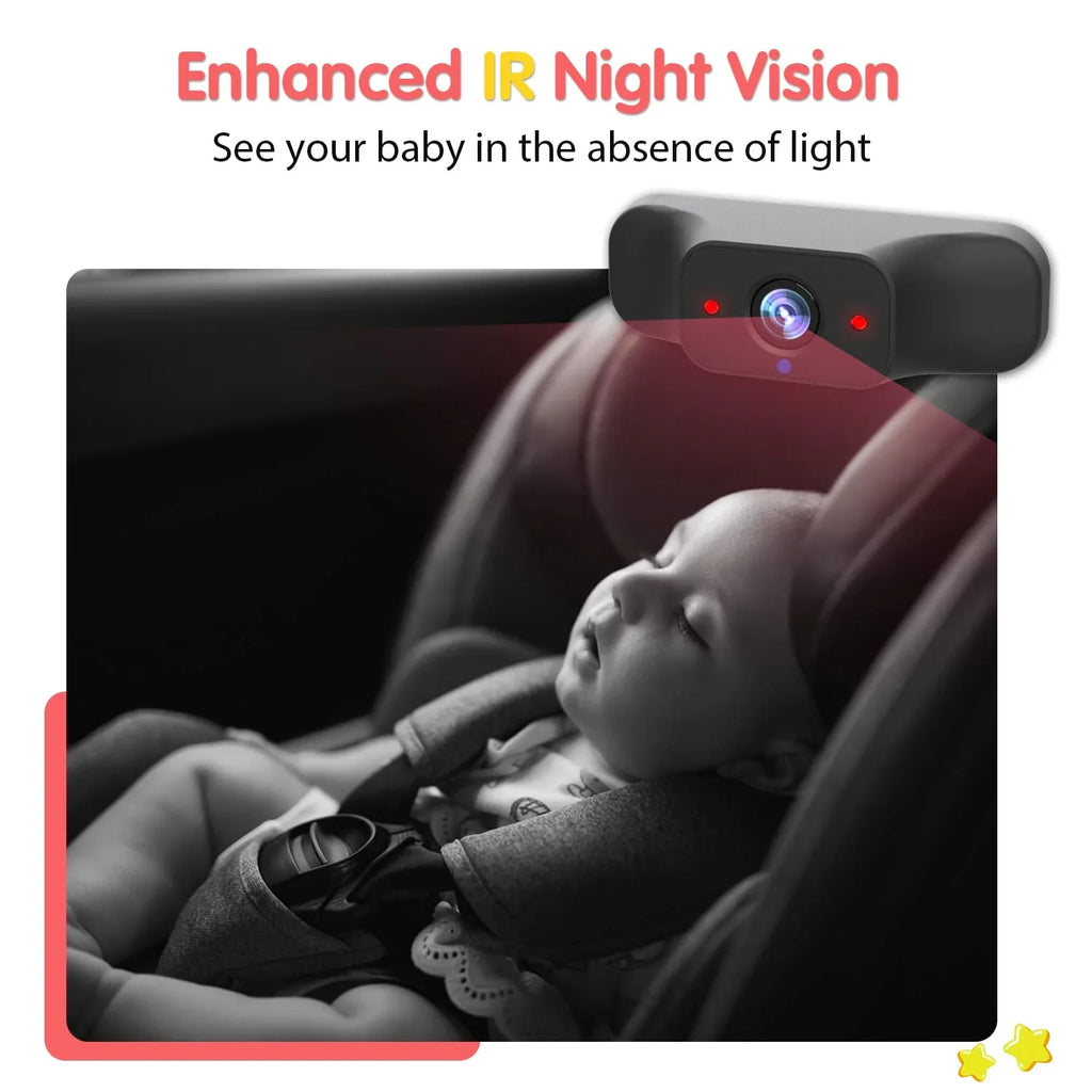 Baby HD Observing Safety Luckview Children Monitor Zoom Car Night Back While 3X for Seat Car Rear Car Driving Baby Seat Monitor Car Camera Vision, Facing Camera Baby Baby Camera
