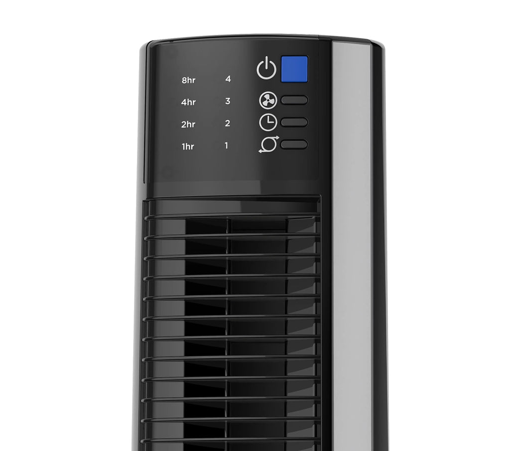 Fan Remote Tower Hybrid Control, with New Black/Silver, 4-Speed 38" Timer, Lasko T38415,