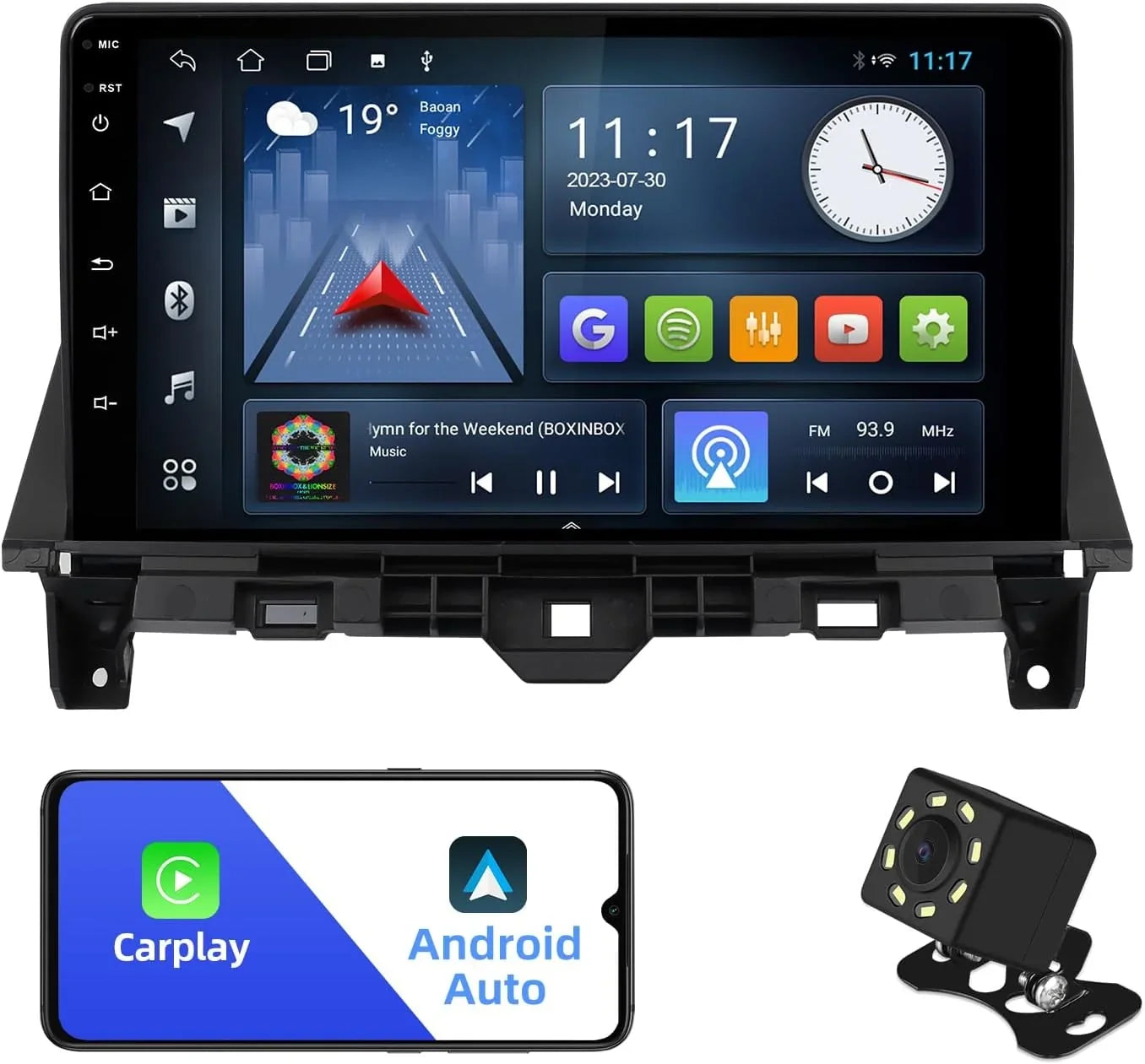 Double with 10 10.1 2009 IPS Accord for Backup Support Car Carplay GPS Din Touchscreen Navi THONZER 2010 Car BT Android FM 2008 Radio Camera 2+32G Auto 2011 8th Screen Stereo Android & Honda inches