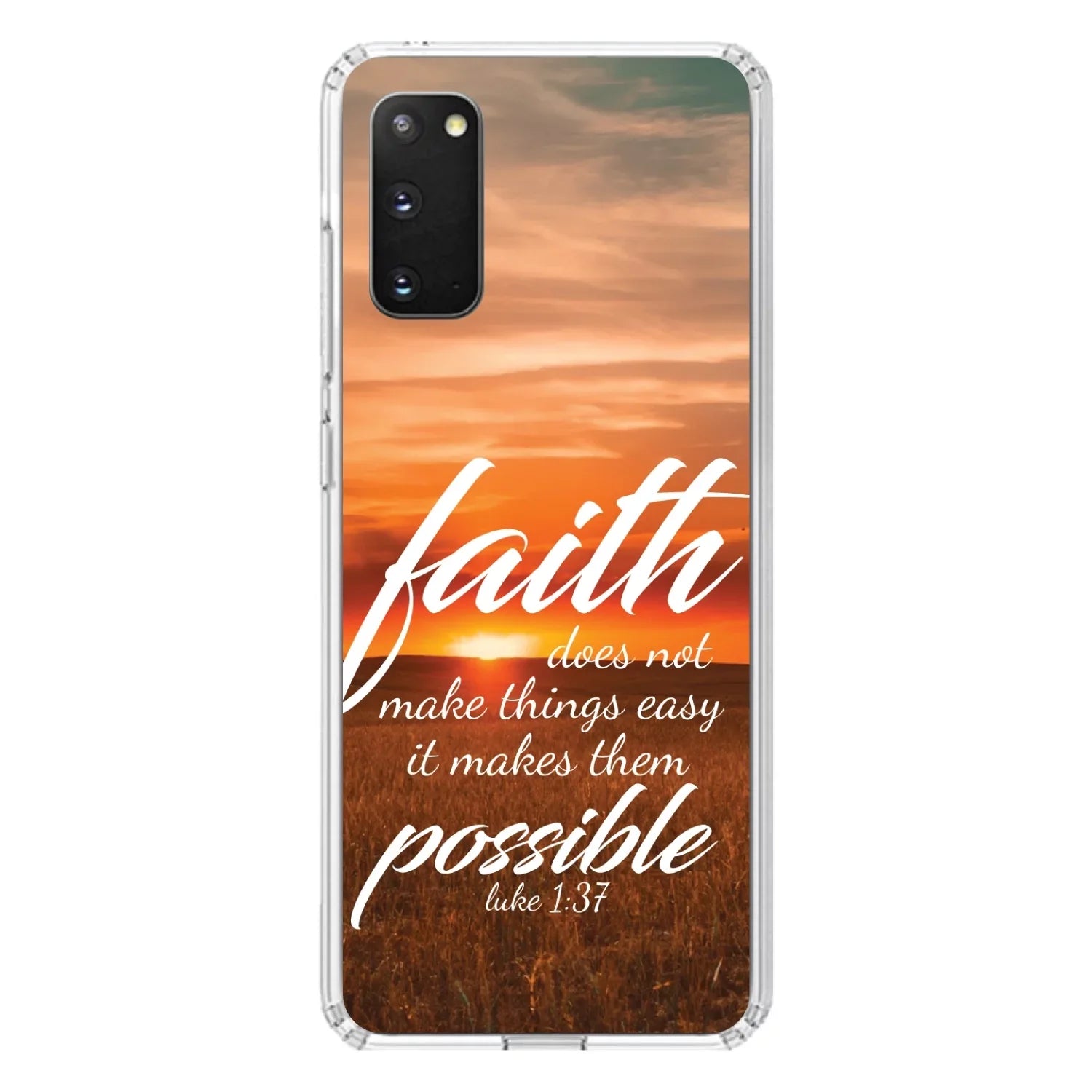 Screen) Possible - DistinctInk Hybrid Case Acrylic - PLUS 1:37 Tempered Back, Luke Glass TPU (6.7" / Bumper, Galaxy S20 Shockproof 5G Makes Faith for Not Protector Does Clear Easy - Make Screen