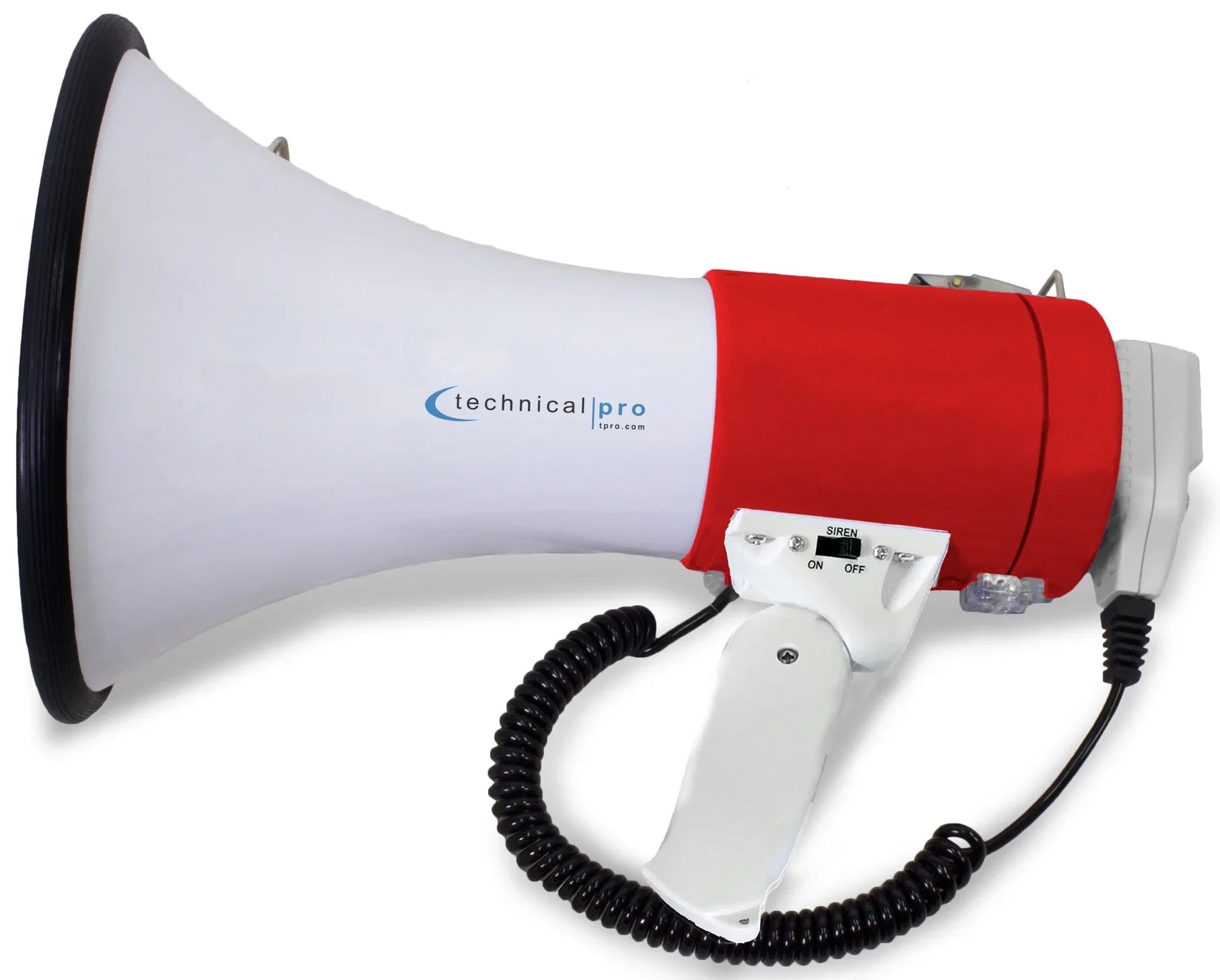Police Lightweight Detachable Speaker Outdoor Detachable Technical Voice And Red Professional leading - Portable Bullhorn Cheer Megaphone for w/ 75-Watt Microphone, Pro PA Strap Siren,