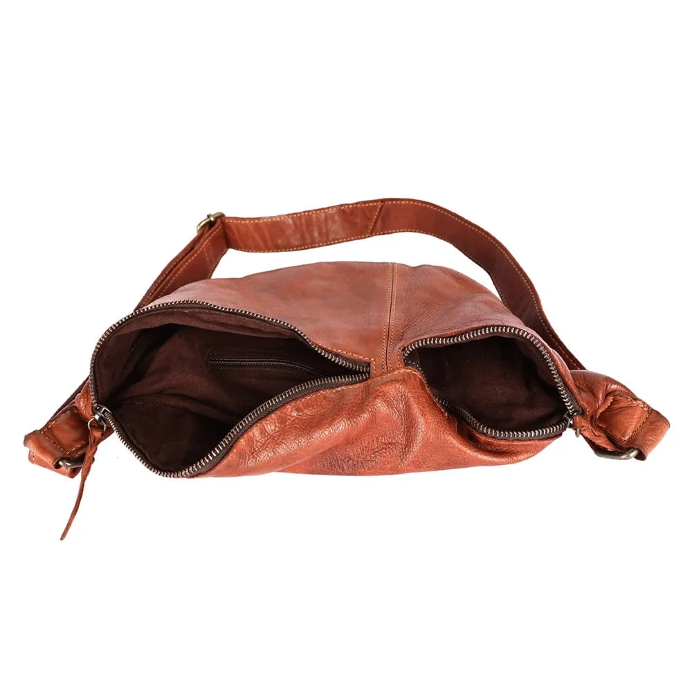 Nmbgm153 Purse Leather Pack Vintage Never Women Cowhide Handmade Western Fanny NM Mind Genuine Bag Handbag