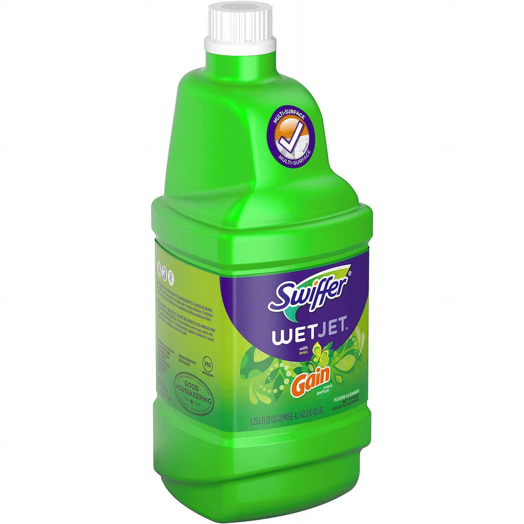 Gain All Cleaning 1.25L(4/Case) WetJet - Purpose Swiffer System,