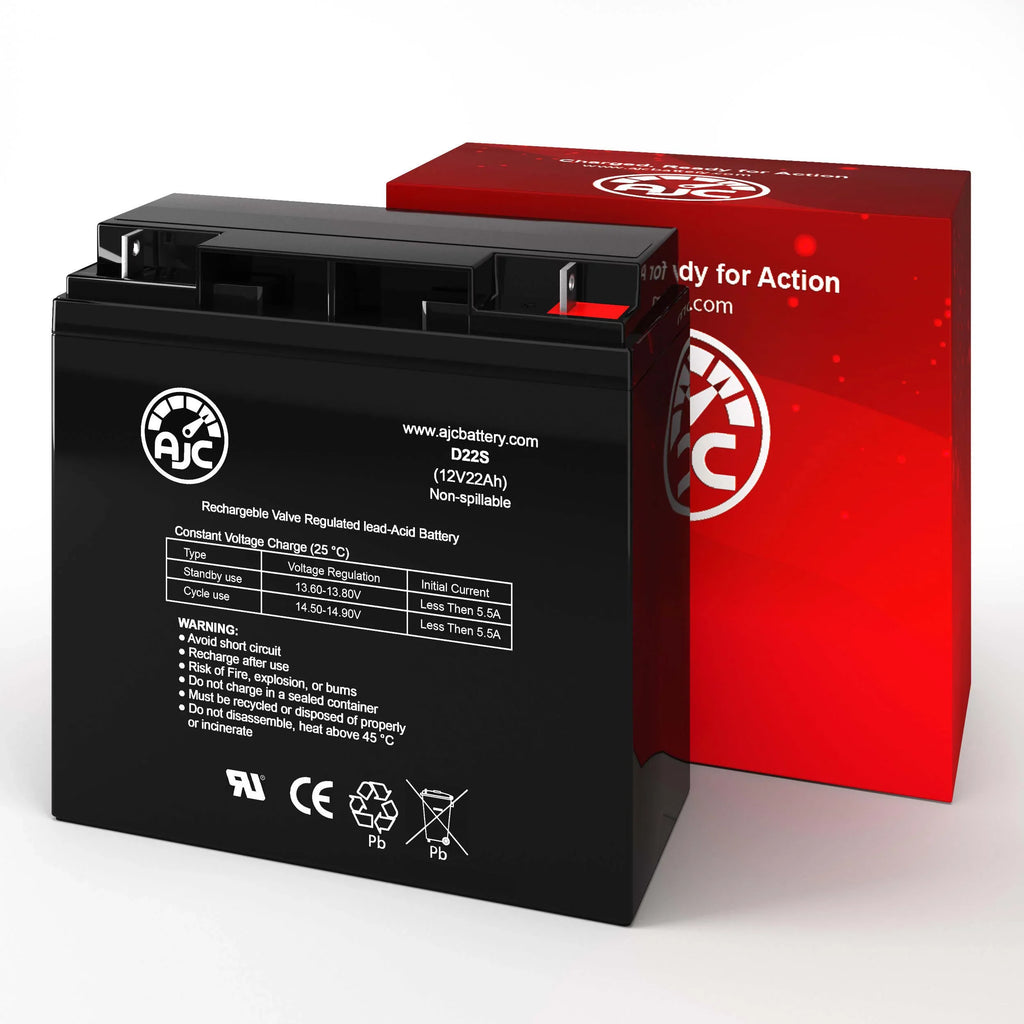 22Ah Brand Jr an Battery Is Alante 12V Technologies - AJC Replacement Wheelchair GP-200 Golden This