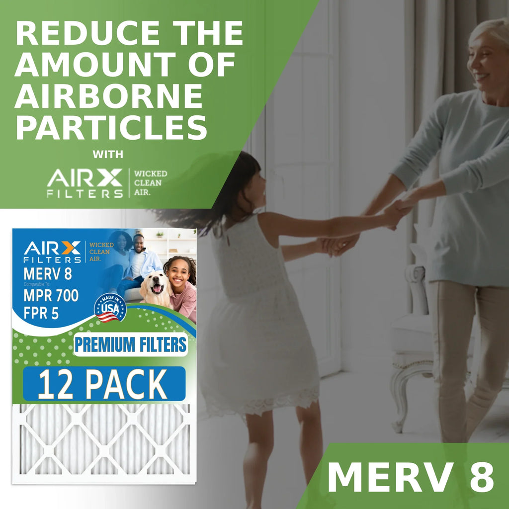 FPR Comparable - Filters & 8 in Made MPR Pack WICKED Filter Furnace FILTERS 12 to AIRX Rating, 5 USA CLEAN AIR. 14x24x1 Air 700 MERV by of