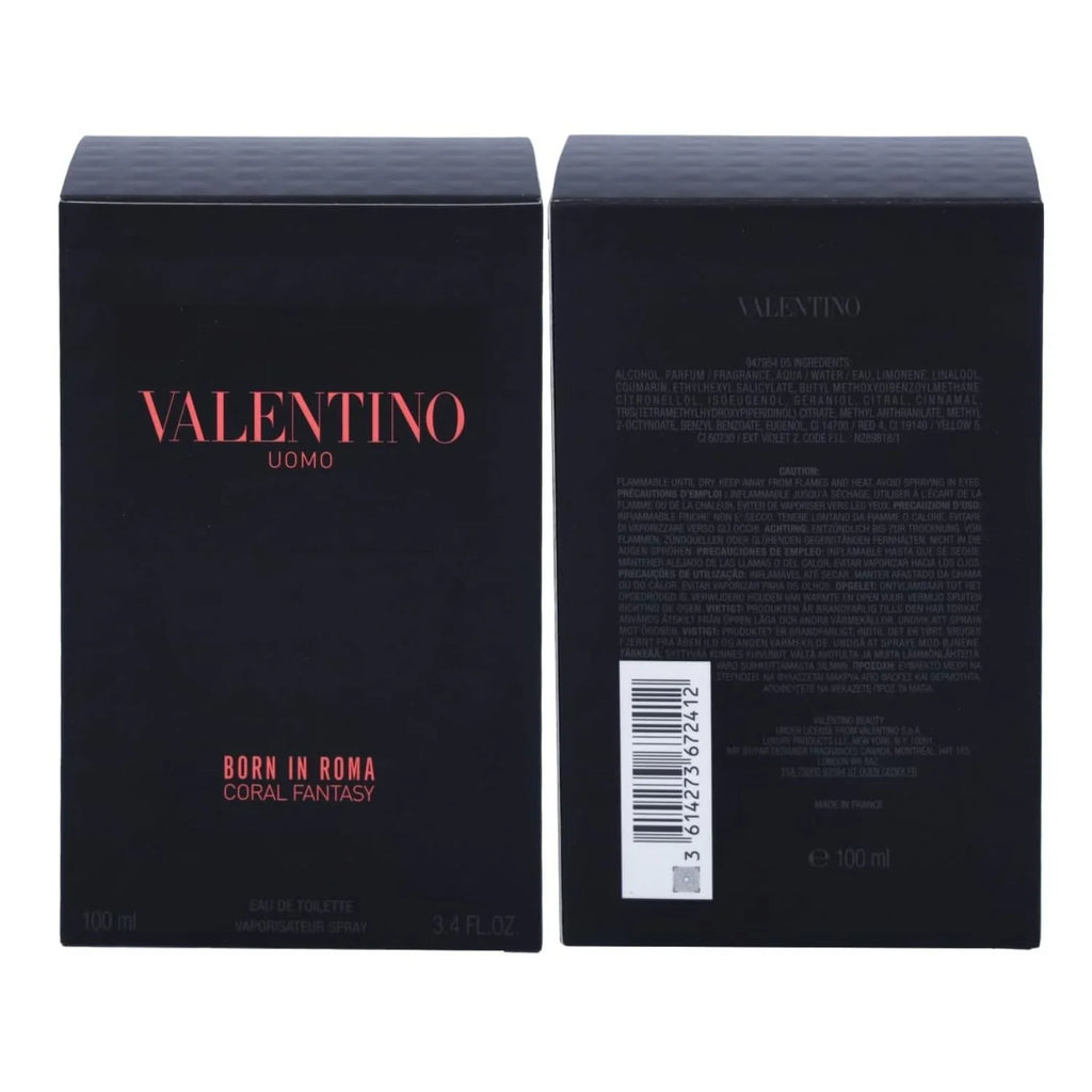 Coral Uomo Fantasy In Spray oz Born 3.4 Valentino Toilette De Roma Eau