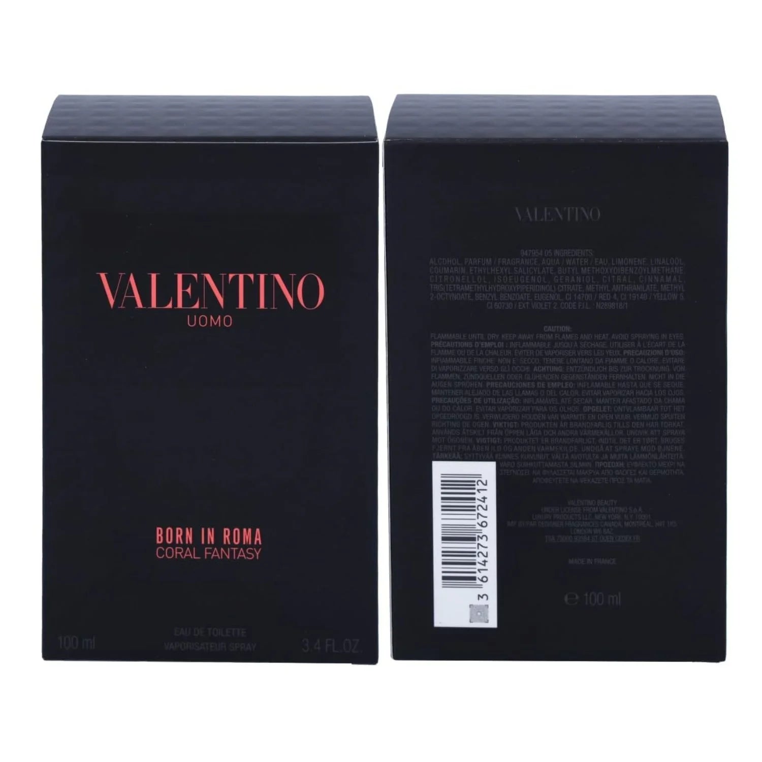 Coral Uomo Fantasy In Spray oz Born 3.4 Valentino Toilette De Roma Eau
