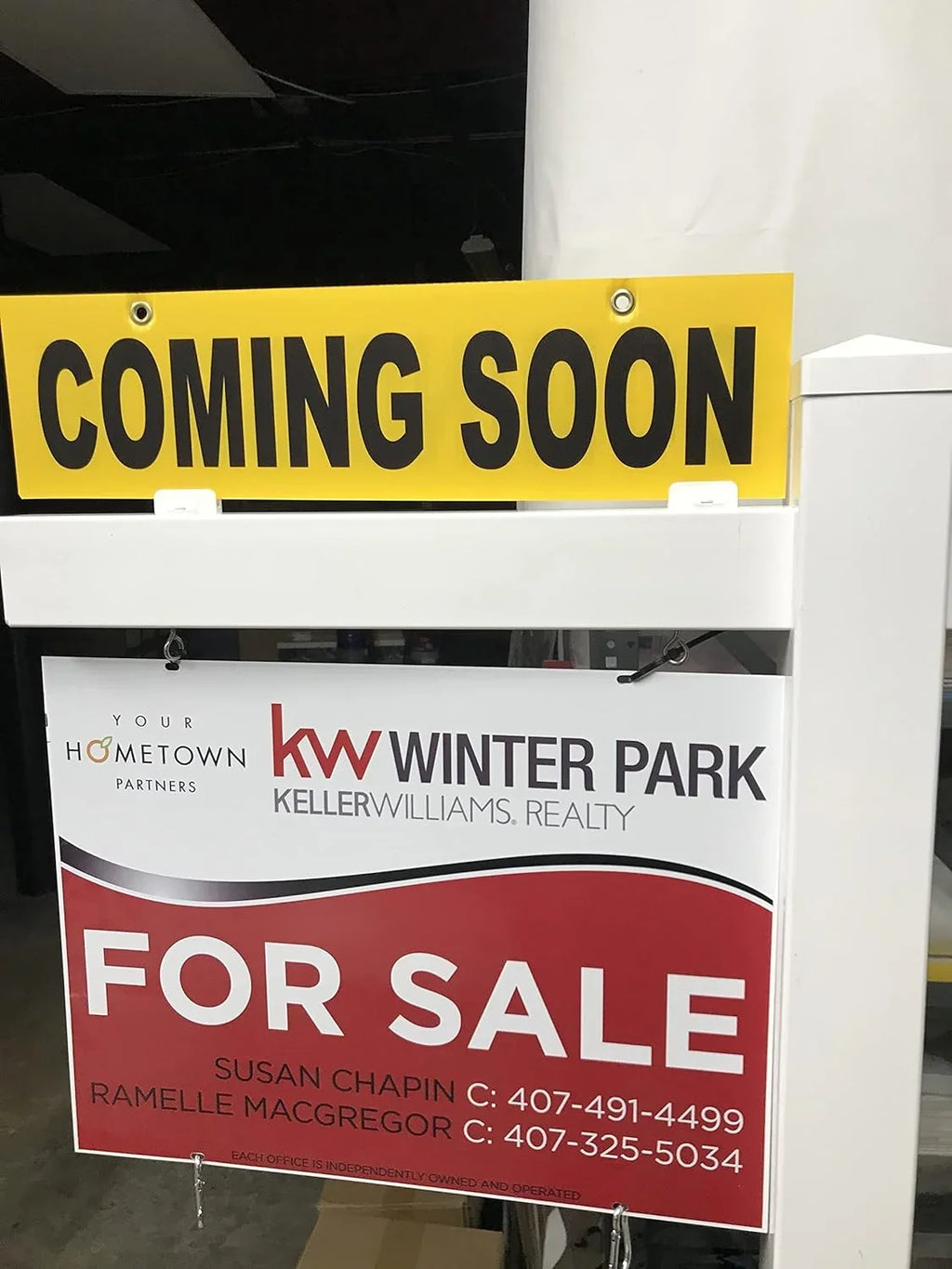 4Mm, ***Sign Sign Sign Yellow Sign Included, SOON Board Yellow Same Pack COMING Ship Plastic Metal Sign 24" Post SOON) X Sides Not & D 4Mm, 6” , Corrugated (COMING 5 Pre-Printed Double