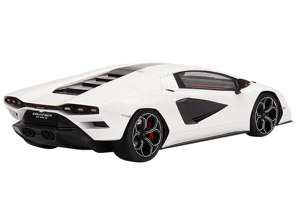 by Model with LPI Black Top 1/18 Lamborghini Diecast Siderale Speed Countach Bianco 800-4 Accents Car White