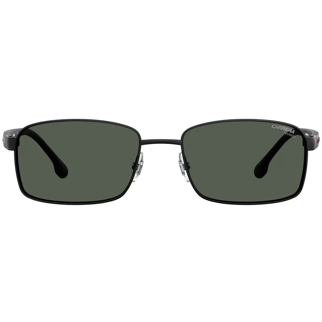 8037/S 18mm Sunglasses, Gray, Black/Polarized Men's Rectangular 58mm, Carrera