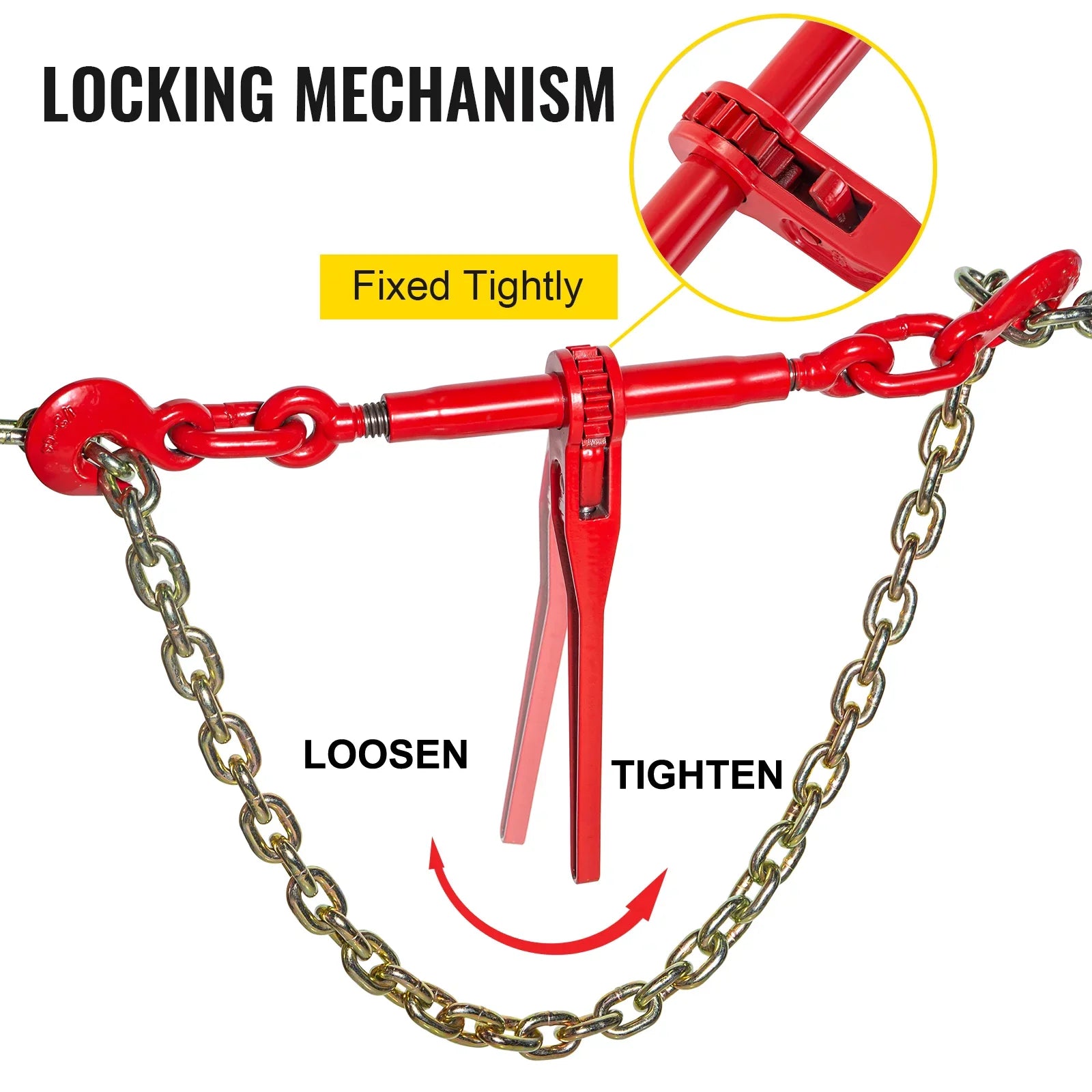 BENTISM Tie Down, Binder 6600lbs Ratchet Binder Chain 5/16in-3/8in, for Load 2pcs