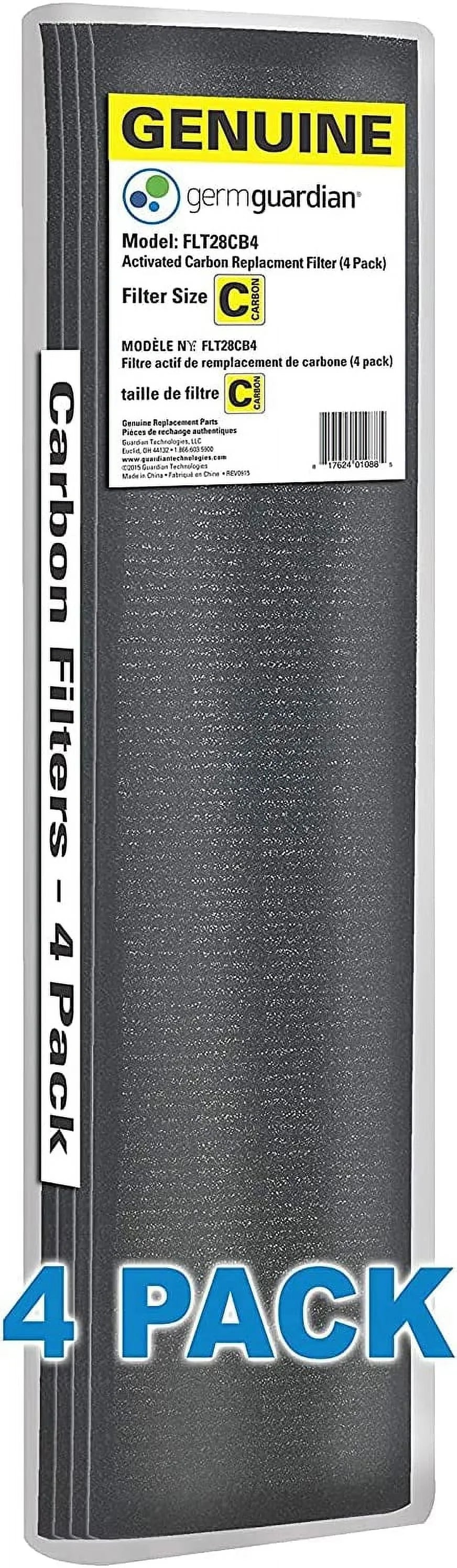 use Purifiers, for Air for Technologies Purifier germguardian GermGuardian AC5000 Air Guardian Carbon C Guardian Genuine FLT28CB4 4-Pack with Filter FLT5000 Series Germ Filter