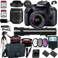lens+case+128Memory Canon Zoom Lens+420-800mm 4000D/Rebel EF-S HD F/3.5-5.6 Telephoto T100 DSLR Zoom EOS 18-55mm w/Canon Camera Cards (24PC)