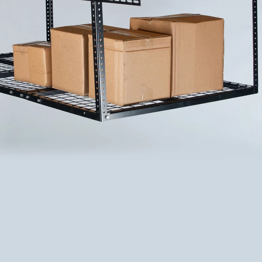 LB Overhead Loading Equipment Bikes Mount Rack, Wire Garage x 4' to Storage Height, 6' System, Storage 41" for Capacity, Organization Adjustable with 20" Ceiling Grid Bins Titan Attachments Metal 500