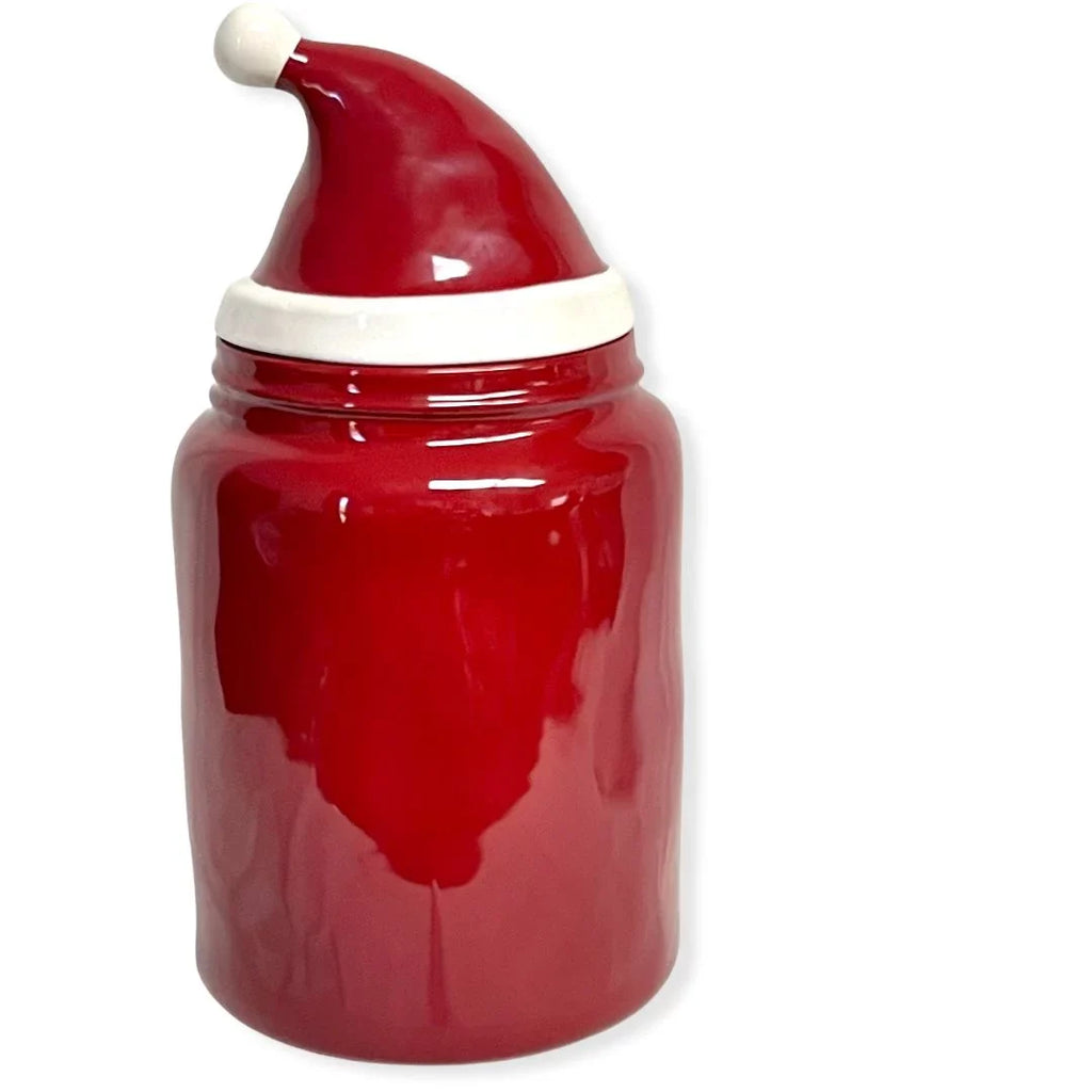 Topper Font Dunn Container Rae SANTA Round Canister LL Red Hat With