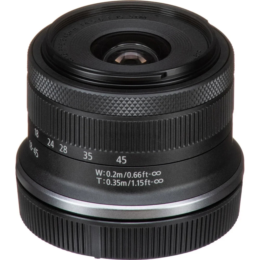 with 64GB Pro STM 18-45mm f/4.5-6.3 Extreme Canon Lens + More IS Card RF-S