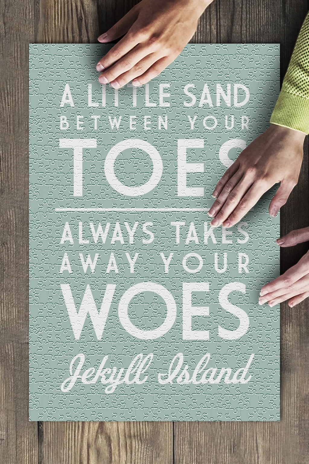 Little Piece (19x27 Your 500 Made USA) Between Georgia, for Premium Puzzle A Jigsaw Sand in Said Family, Simply inches, Adults Island, Toes, Jekyll and