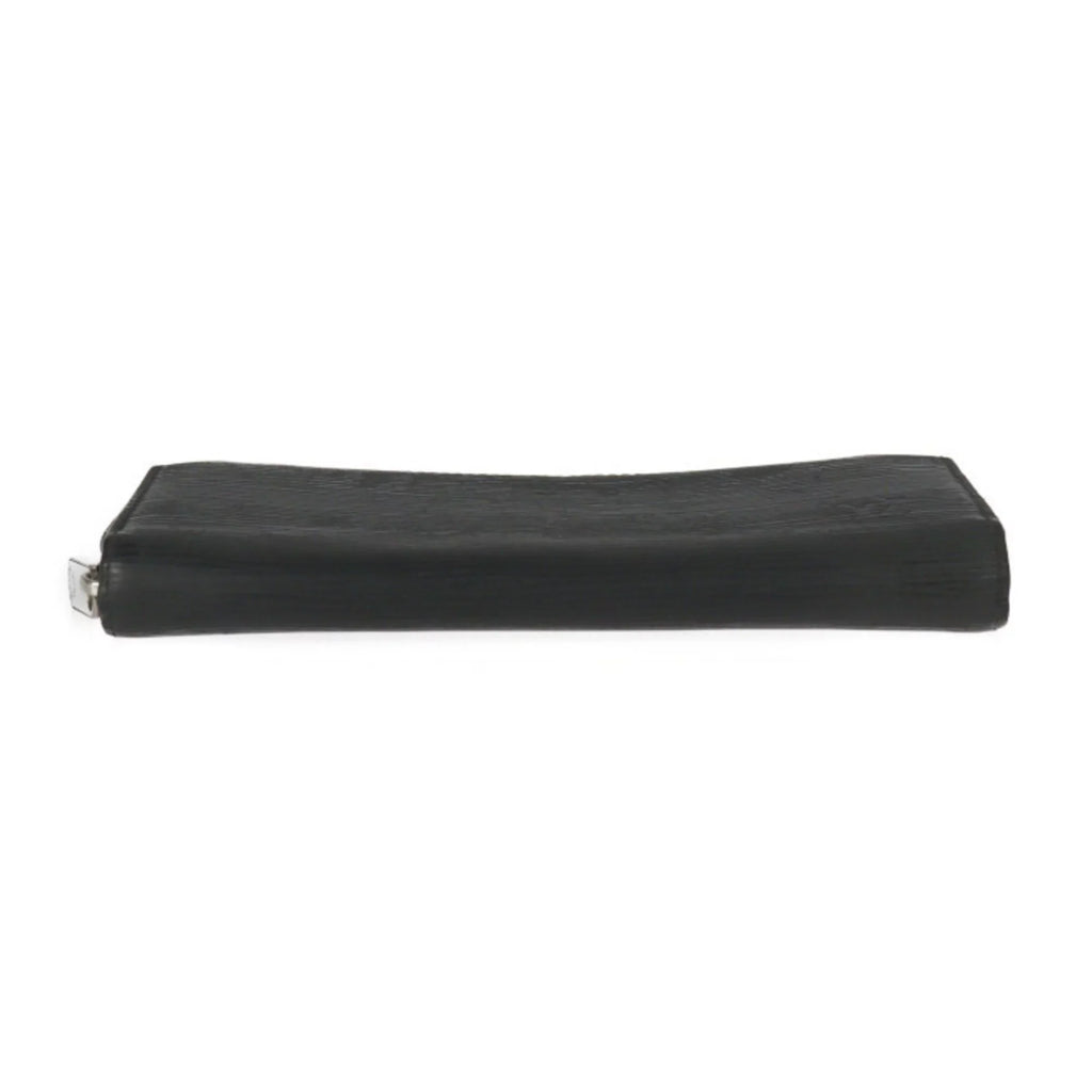 Long Louis Zippy (Good) Wallet Zipper Black Round Leather LOUIS VUITTON Silver M61857 Pre-Owned Vuitton Epi Hardware