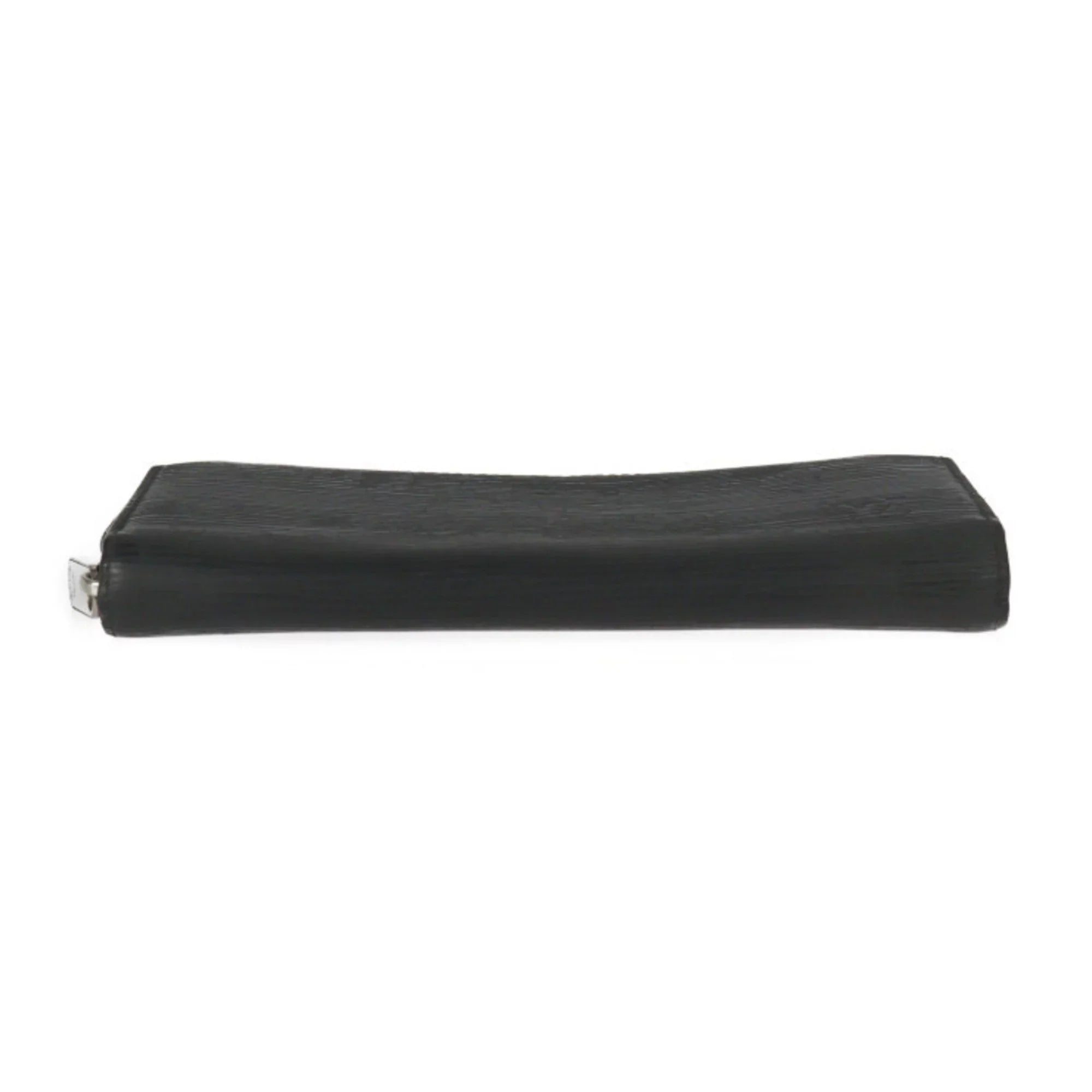 Long Louis Zippy (Good) Wallet Zipper Black Round Leather LOUIS VUITTON Silver M61857 Pre-Owned Vuitton Epi Hardware