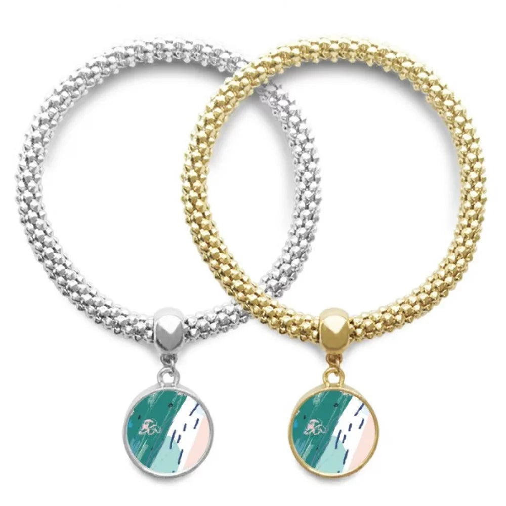 Chain Lover Jewelry Pattern Pendant Bangle Rivers s Art Couple Bracelet