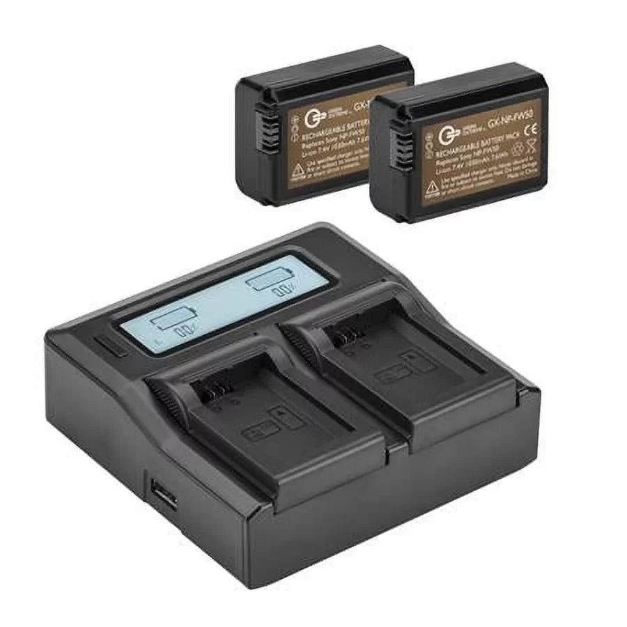 NP-FW50 and Battery Kit Dual 2 Pack Charger Smart