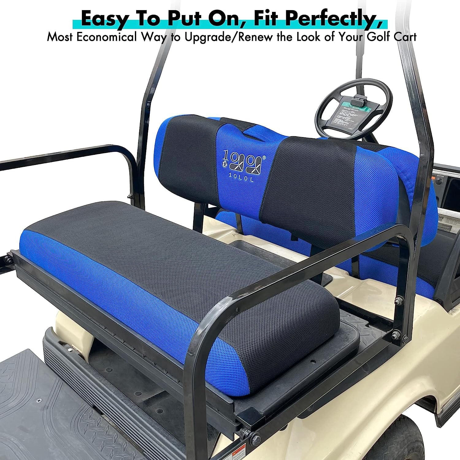 EZGO 10L0L Blue 2000-up for & DS Golf Cover Cart RXV TXT Set Club Front Seat Rear Car Black