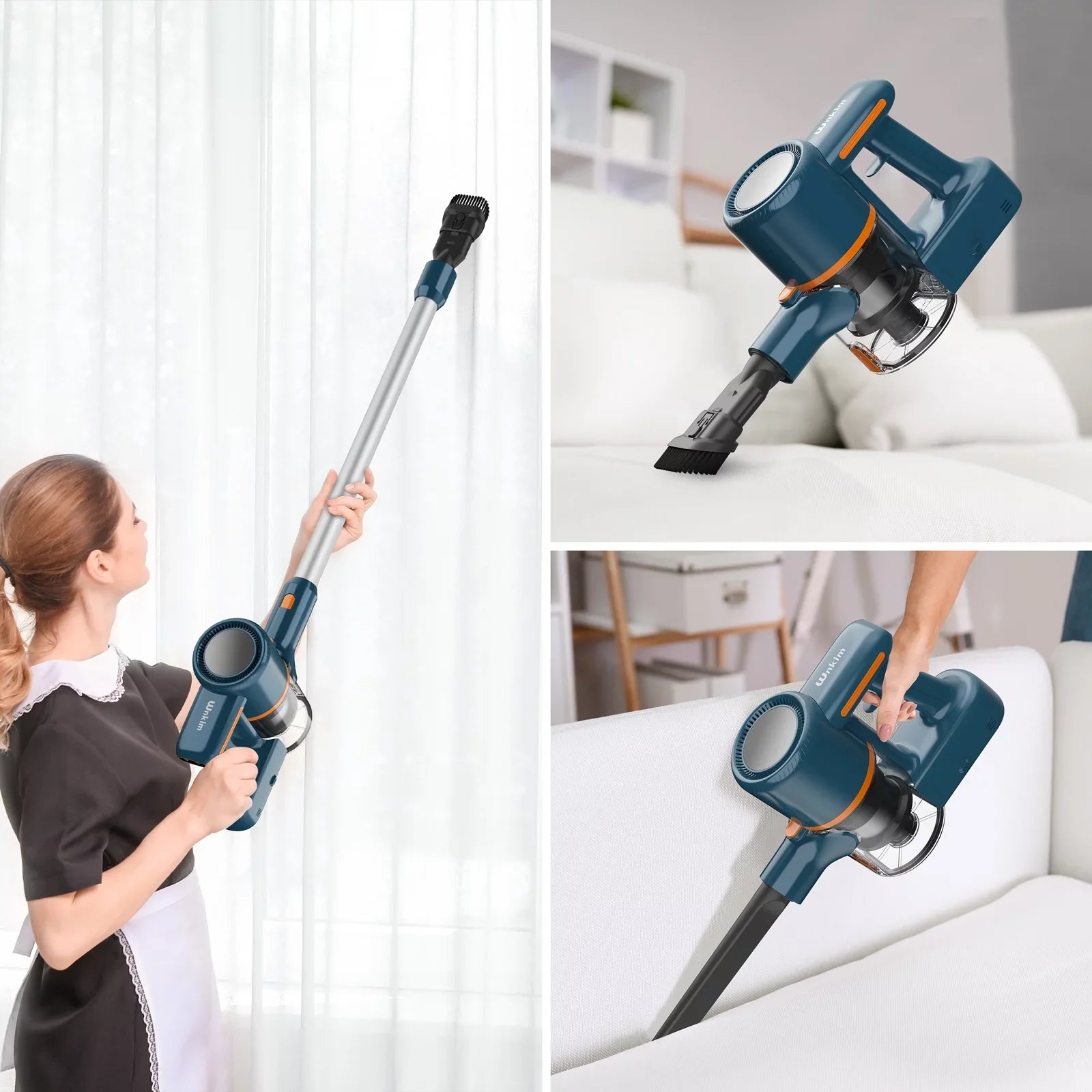 Pet Floor Home mAh Carpet Battery, Cordless Powerful Vacuum 6-in-1 up Vacuum M5 Hard Runtime, Cleaner for 2200 with Cleaner, Mins to Wnkim 35 Lightweight Hair, Vacuum Stick