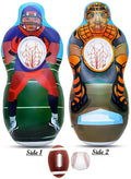 Includes Foot 2nd Target Tall One Target Football Side), Mini on Set - and on and Inflatable Inflatable Sided & Baseball Mini 5 Player Two Baseball side Soft Baseball Catcher a Football one (Football