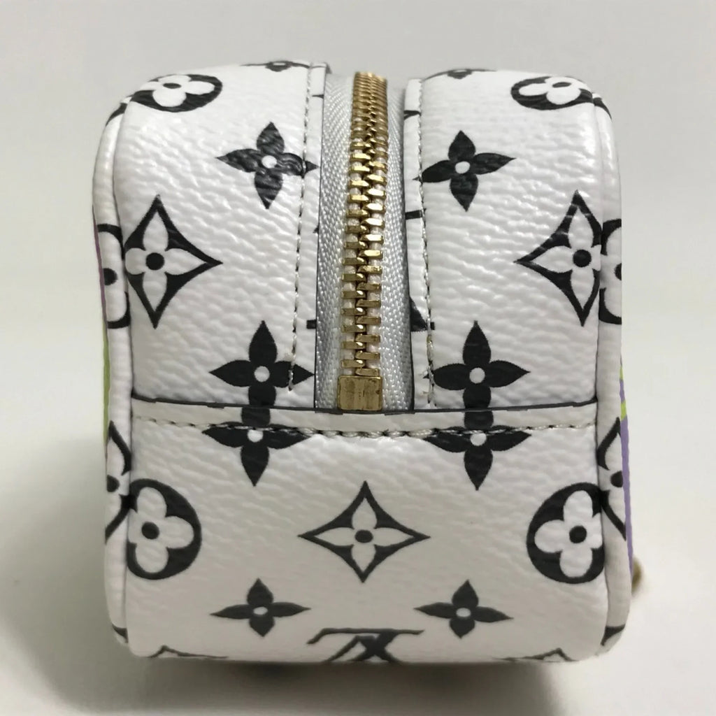 Pouch Accessory (Good) Giant Cube VUITTON Women's Monogram Pre-Owned LOUIS White/Multicolor Portomone M67669 Canvas