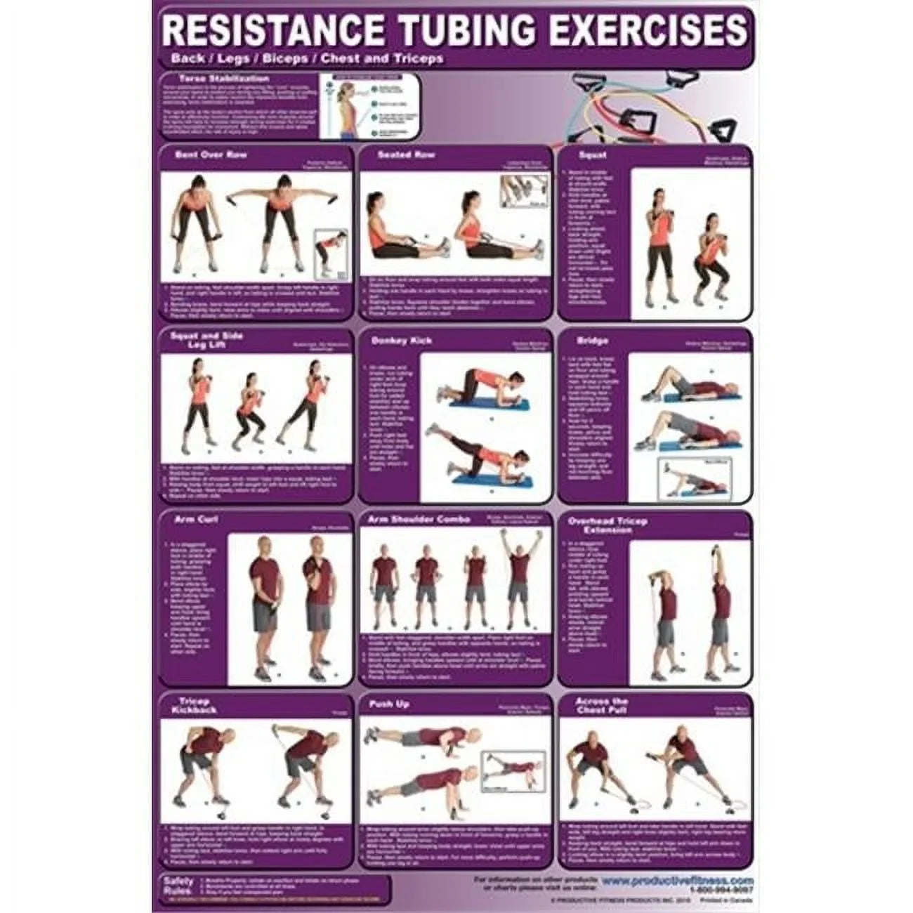 Chest Productive - Resistance Back, Laminated Fitness Biceps, and Legs, Tubing CRTLL Triceps