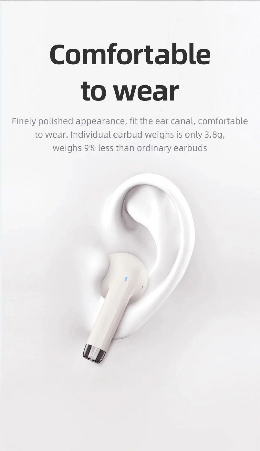 5.3 Earbuds Noise Earphones,Touch 1 Mic,IPX4 Sony Headphones with Earphones Control - Waterproof Charging for Wireless Cancelling Xperia White IV with Bluetooth Case,Wireless