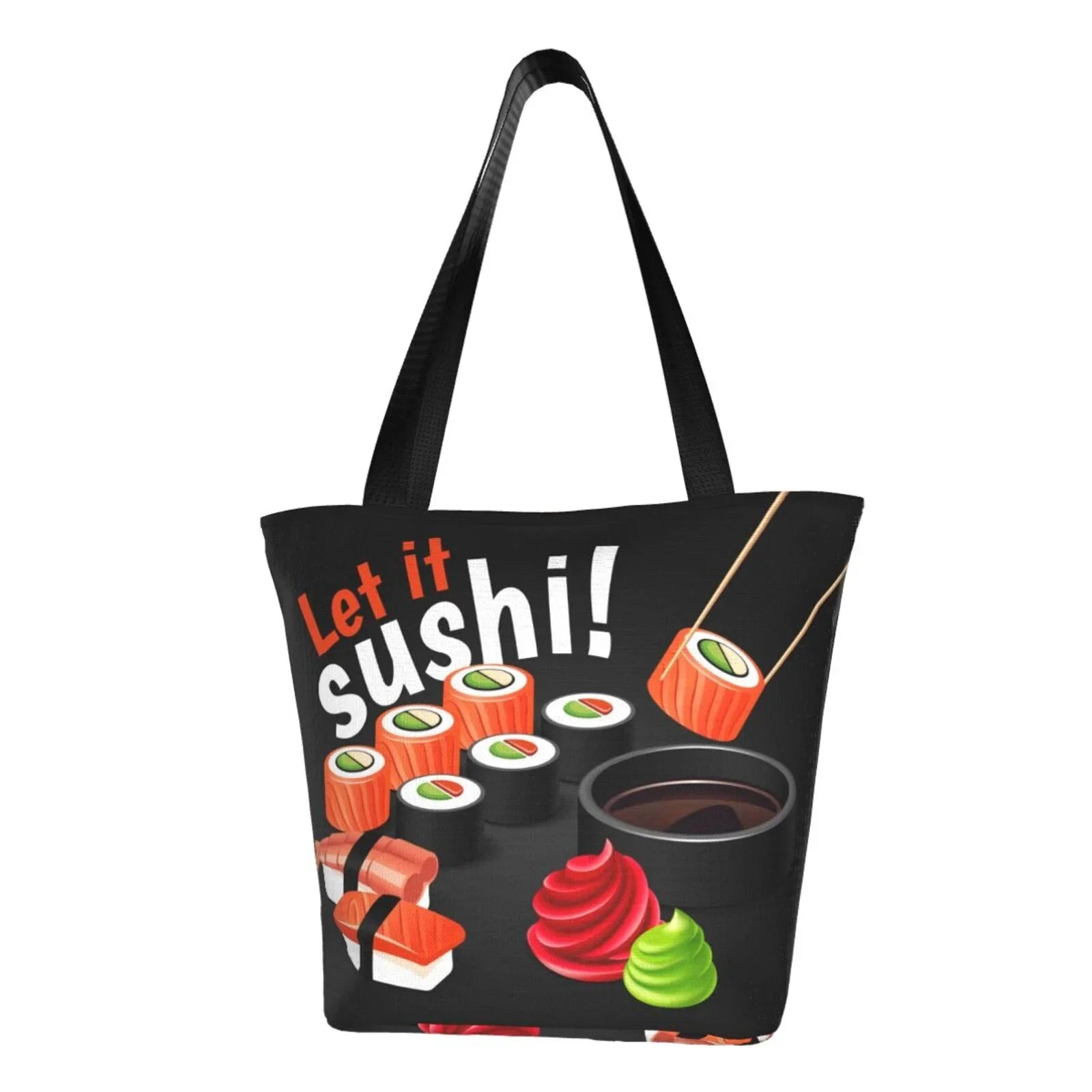 Sushi Large Women'S Bag Bag Hobos (2) Tote Lukts Capacity Handbags Shopping Bag,Shoulder