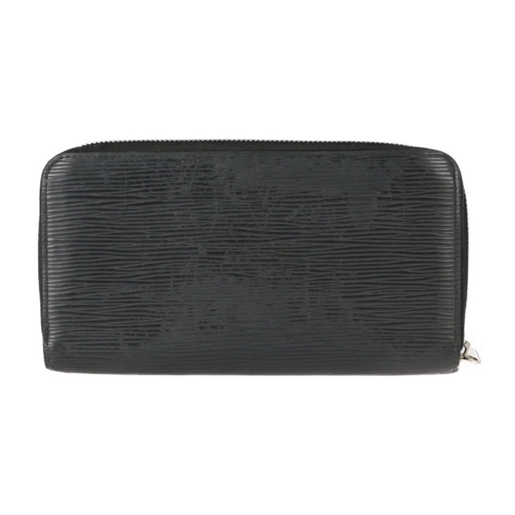 Long Louis Zippy (Good) Wallet Zipper Black Round Leather LOUIS VUITTON Silver M61857 Pre-Owned Vuitton Epi Hardware