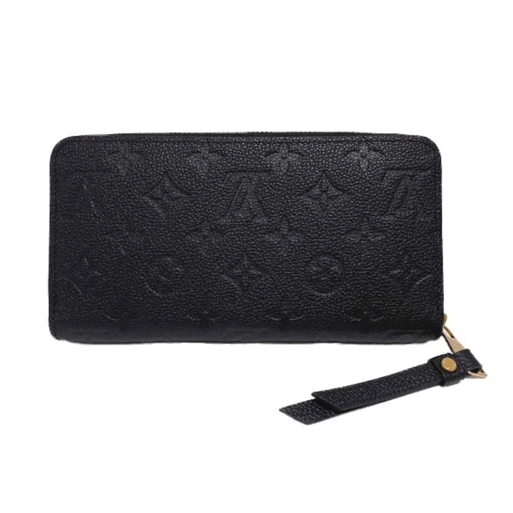 Monogram Round Louis Pre-Owned Noir Empreinte Vuitton LV VUITTON M61864 Long Zipper Zippy Wallet (Good) LOUIS