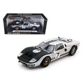 Car Collectibles Diecast Silver 1/18 #7 II Ford MK GT-40 Shelby Model by 1966