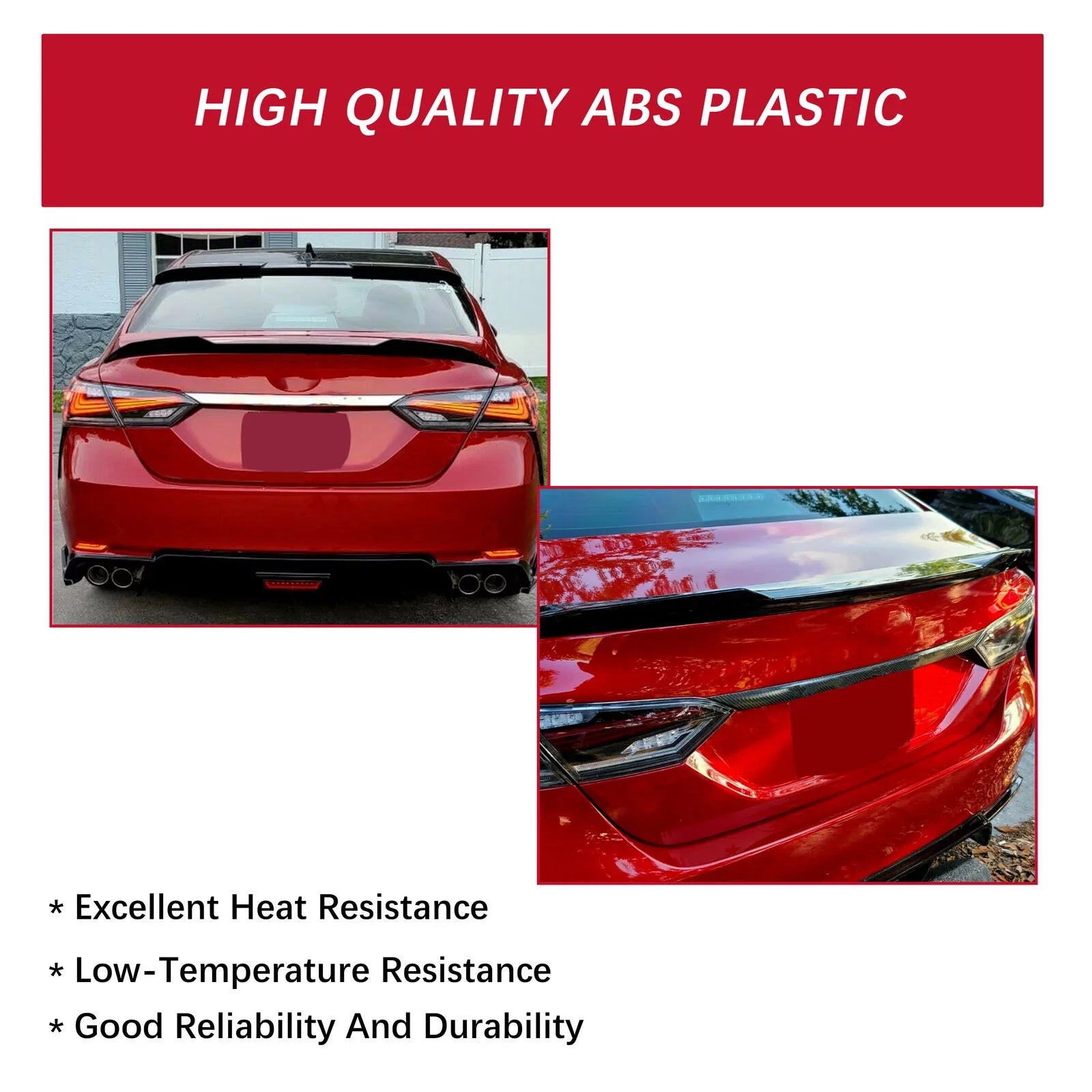 for Toyota 20 Camry Lid XSE Wing Kojem Style Spoiler M4 2018-2021 Glossy Rear Black SE 19 Trunk XLE LE