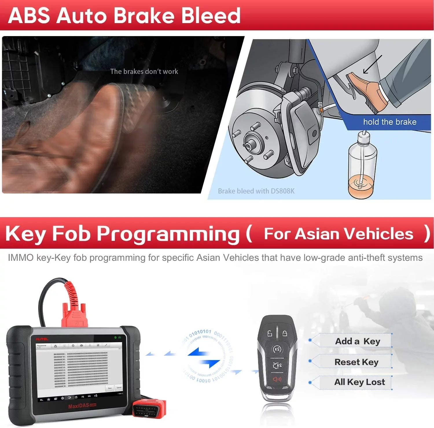 Scan of ECU Coding,ABS Auto Diagnostic Tool, DS808K MP808 DS708 Reset,Upgrade Scanner Bleed, Oil MaxiDAS Autel