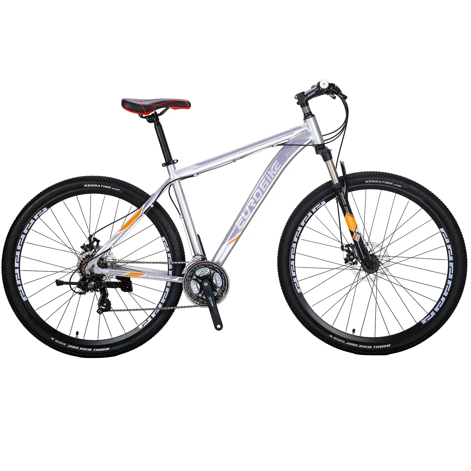 21 Speed,Dual Disc Eurobike Mountain Mountain Silver Mens 29 Adults Aluminum, Bicycle for 29er, 19 Bike, Multi-Spoke X9 inch Inches, Brakes, Bikes