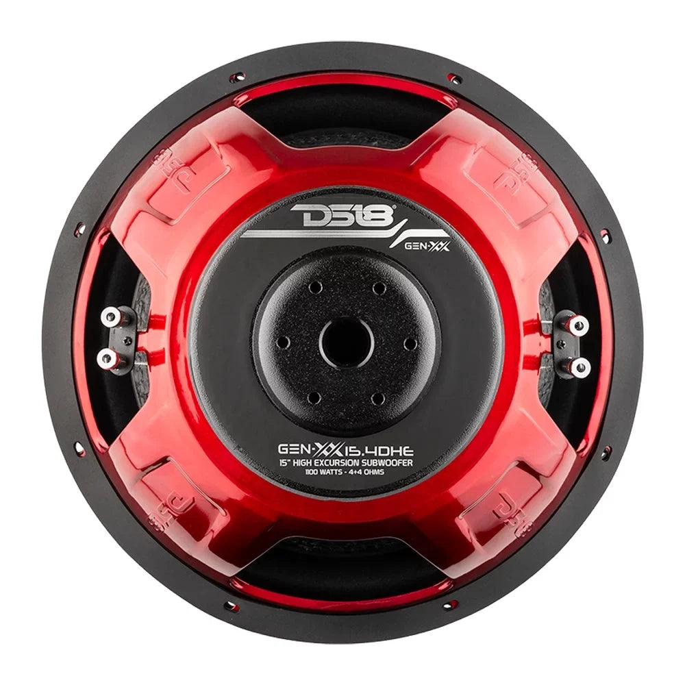 Dual 1200 W Voice Subwoofer 4-Ohm Coil GEN-XX15.4DHE High 15" DS18 Excursion