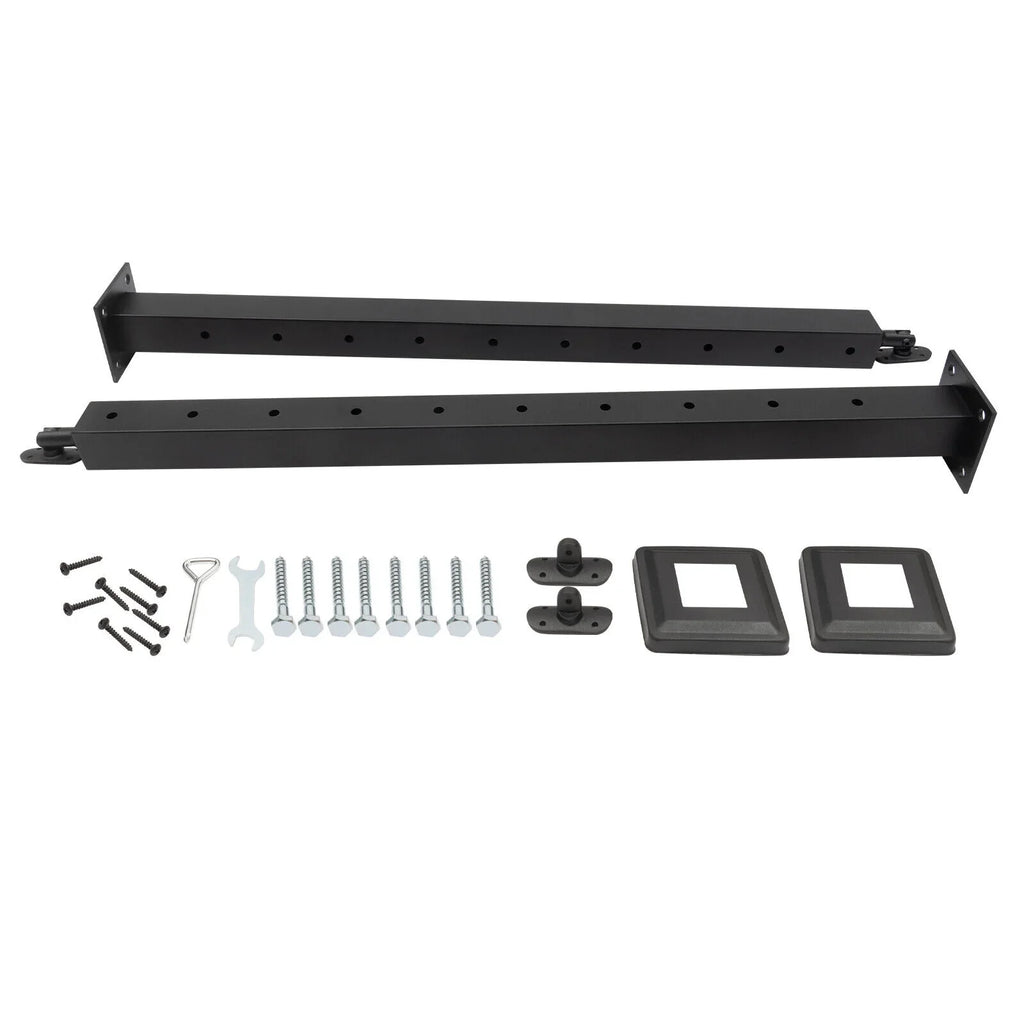 Concrete Railing Stainless Square Pre-Drilled Cable Sides Cable for Level Deck Two Post 36''x2''x2'' Wood Fence System Level Steel Post Railing